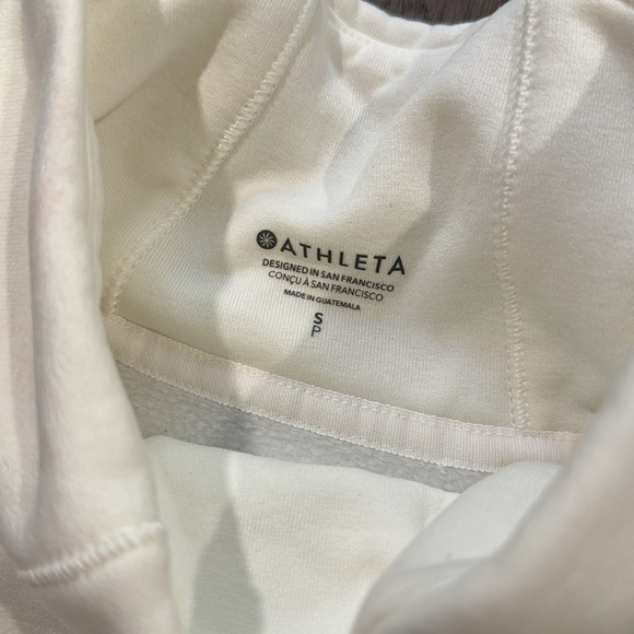 Athleta Altitude Polartec Funnel Neck Sweatshirt Size S White #427987 - Picture 6 of 7